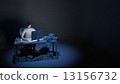 A person working in an office / stereoscopic illustration (3DCG) 13156732