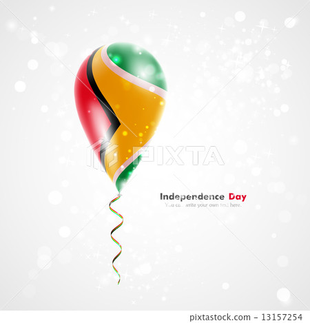 Flag of Guyana on balloon 13157254