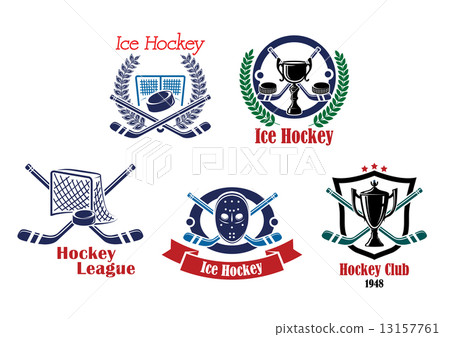 Ice hockey emblems and symbol set Ice hockey emblems and symbol set 13157761