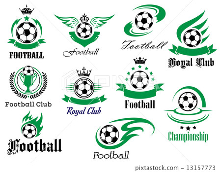 Football or soccer sports heraldic emblems and symbols Football or soccer sports heraldic emblems and symbols 13157773