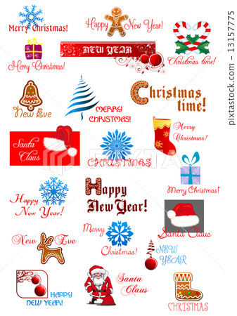 Christmas and New Year holiday designs set Christmas and New Year holiday designs set 13157775