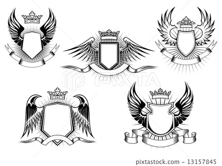 Heraldic royal coat of arms and shields Heraldic royal coat of arms and shields 13157845