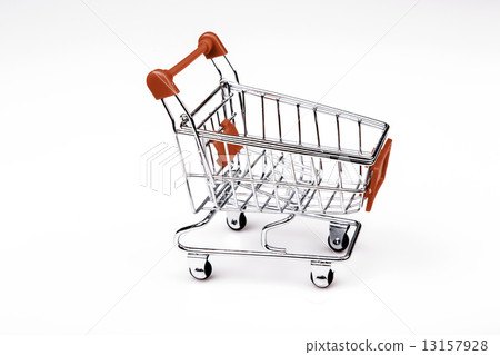 Shopping cart on white background Shopping cart on white background 13157928