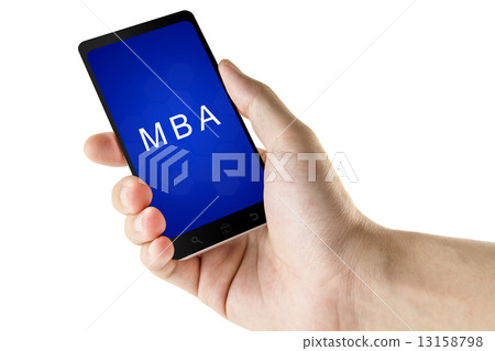 Master of Business Administration or MBA word on smart phone 13158798