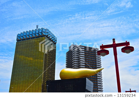 朝日啤酒塔（左）·超級乾燥廳（前）·天空樹（右）（Azumabashi Toei /東京都隅田區吾妻橋） 13159234