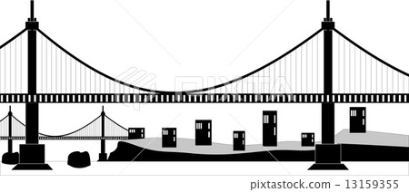 Suspension cable bridge 13159355