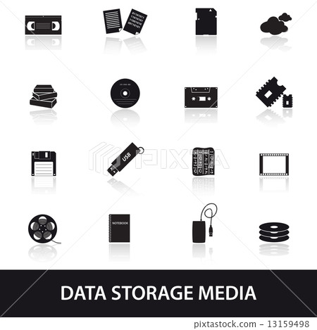 data storage media icons eps10 13159498