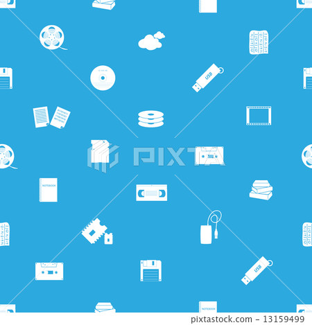 data storage media blue and white pattern eps10 13159499