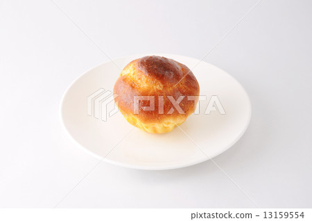 Brioche bread on a dish French bread White background 13159554