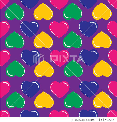 vector background with colorful hearts on purple background vector background with colorful hearts on purple background 13160222