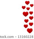 vector red hearts on white background 13160228
