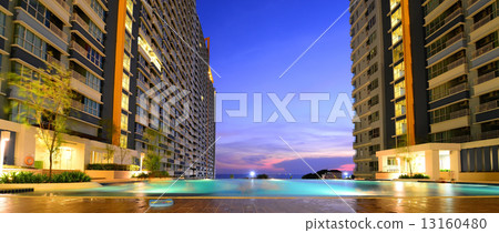 Modern apartments panorama 13160480