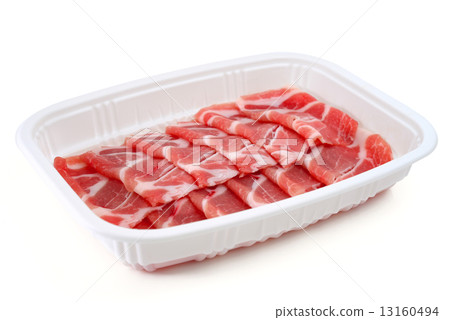 Raw Bacon Slices 13160494