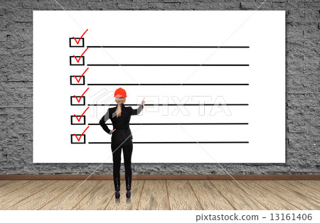 placard with checklist placard with checklist 13161406