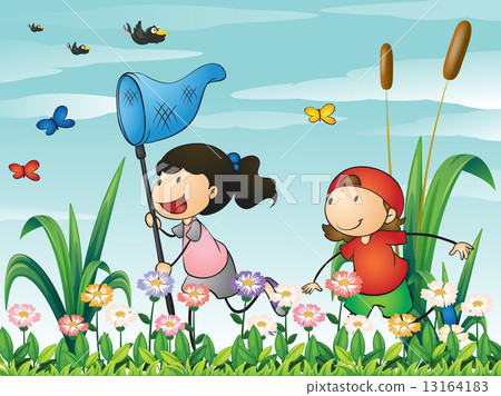 Kids playing at the garden 13164183