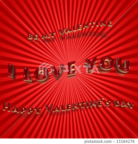Three-dimensional inscription Happy Valentines Day Three-dimensional inscription Happy Valentines Day 13164276