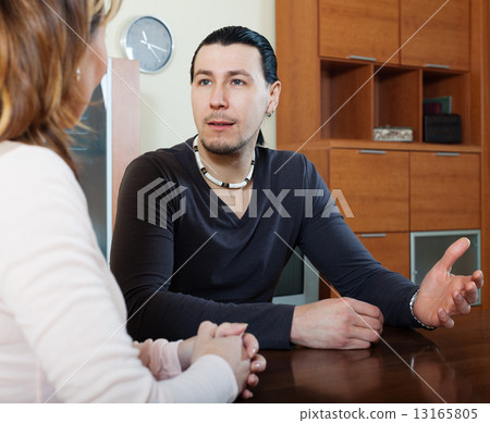 couple having serious talking 13165805