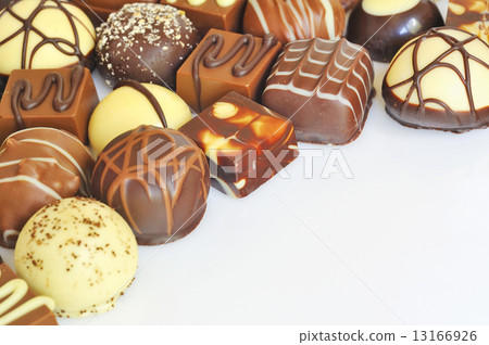 Chocolate candy stacked 13166926