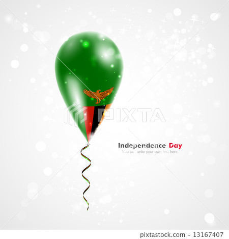 Flag of Zambia on balloon 13167407