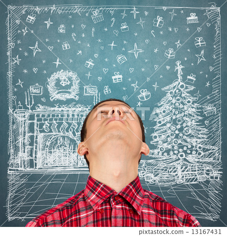 Man Looking For Christmas Gifts 13167431