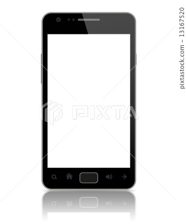 Modern smartphone with blank screen isolated 13167520