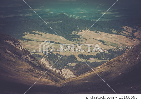 View over village from Tatras mountains 13168563