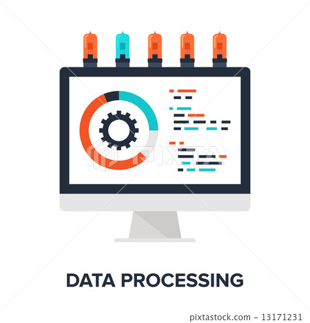 Data Processing - Stock Illustration [13171231] - PIXTA