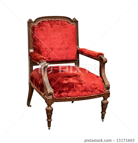 Old wooden armchair with castors Old wooden armchair with castors 13171603