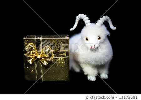 Goat or sheep with gift box Goat or sheep with gift box 13172581