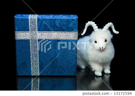 Goat or sheep with gift box Goat or sheep with gift box 13172594