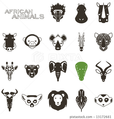 African Animal Black icons 13172681