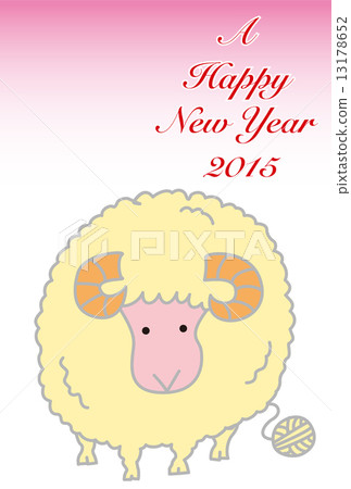 Sheep's postcard - Stock Illustration [13178652] - PIXTA