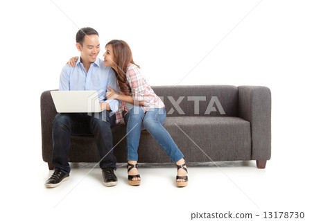 Asian Family on White Background Asian Family on White Background 13178730