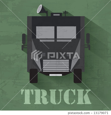 grunge military war car icon background concept. Vector illustra 13179071