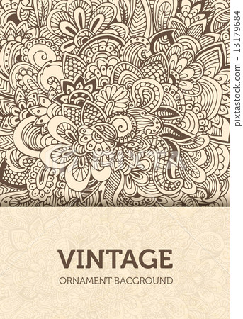 Hand drawn abstract background ornament illustration concept. Ve Hand drawn abstract background ornament illustration concept. Ve 13179684