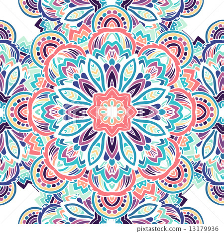 Tribal ethnic seamless pattern abstract background ornament illu 13179936