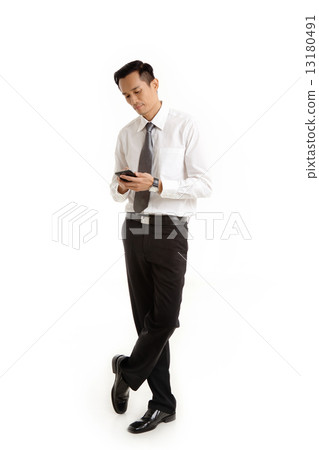Asian Man in Business Attire on White Background Asian Man in Business Attire on White Background 13180491