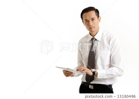 Asian Man in Business Attire on White Background Asian Man in Business Attire on White Background 13180496