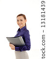 Asian Female Business woman on White Background 13181439