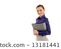 Asian Female Business woman on White Background 13181441