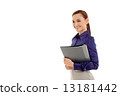 Asian Female Business woman on White Background 13181442
