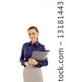 Asian Female Business woman on White Background 13181443