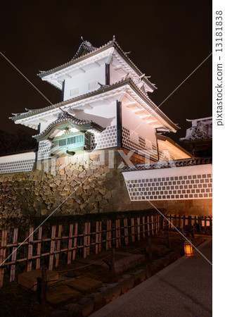 Kanazawa Castle at night 13181838