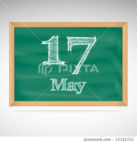 May 17, inscription in chalk on a blackboard 13182152