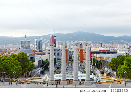 Placa De Espanya in Barcelona. September 04, 2014 in Barcelona 13183380