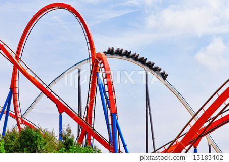 Roller Coaster in amusement  park. 13183402