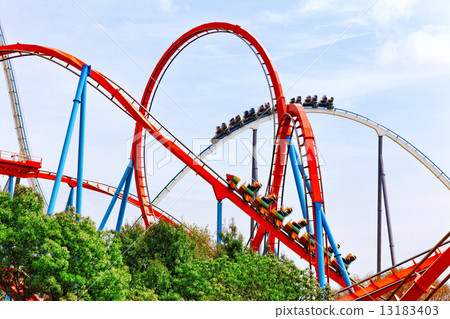 Roller Coaster in amusement  park. 13183403