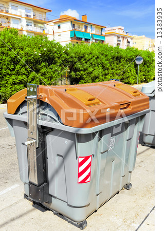 Variety dumpsters(recycling containers ). Variety dumpsters(recycling containers ). 13183935