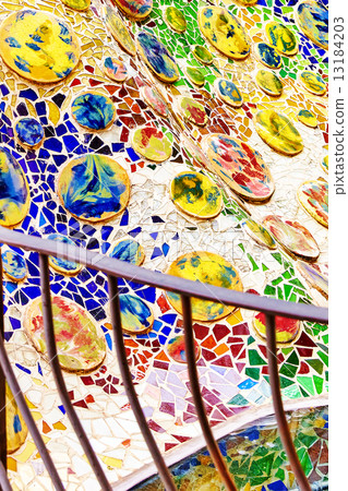 Roof, housetop Gaudi's creation-house Casa Batlo. Roof, housetop Gaudi's creation-house Casa Batlo. 13184203