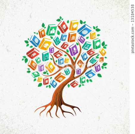 Knowledge and Education concept tree books 13184538